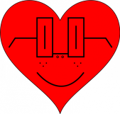 Cuore con occhiali